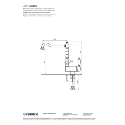 Bateria zlewozmywakowa podokienna Laguna chrom EMMEVI RUBINETTERIE 40335CR