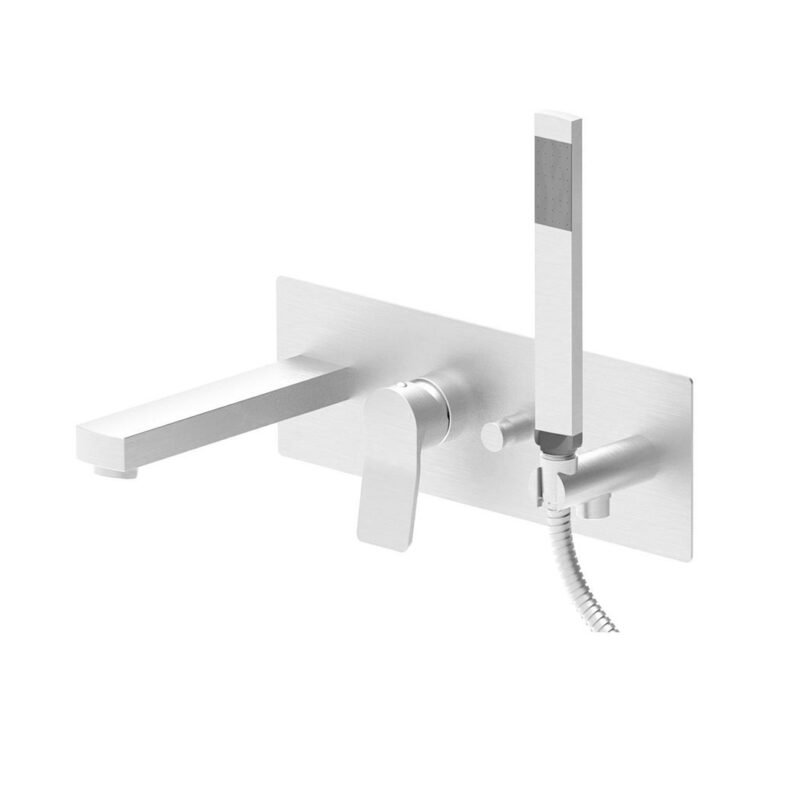 Bateria wannowa podtynkowa Tilt stal szczotkowana PAFFONI RUBINETTERIE TI001ST