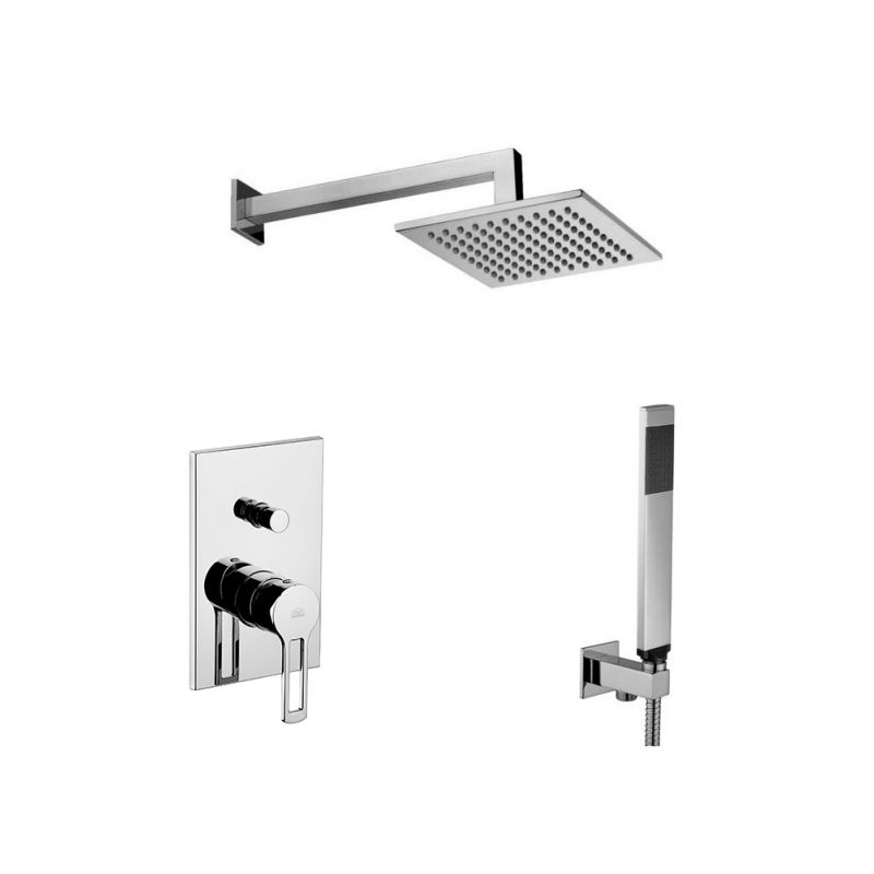 Zestaw natryskowy podtynkowy l-400mm 30x30cm Ringo chrom PAFFONI RUBINETTERIE RIN015ZSC3E