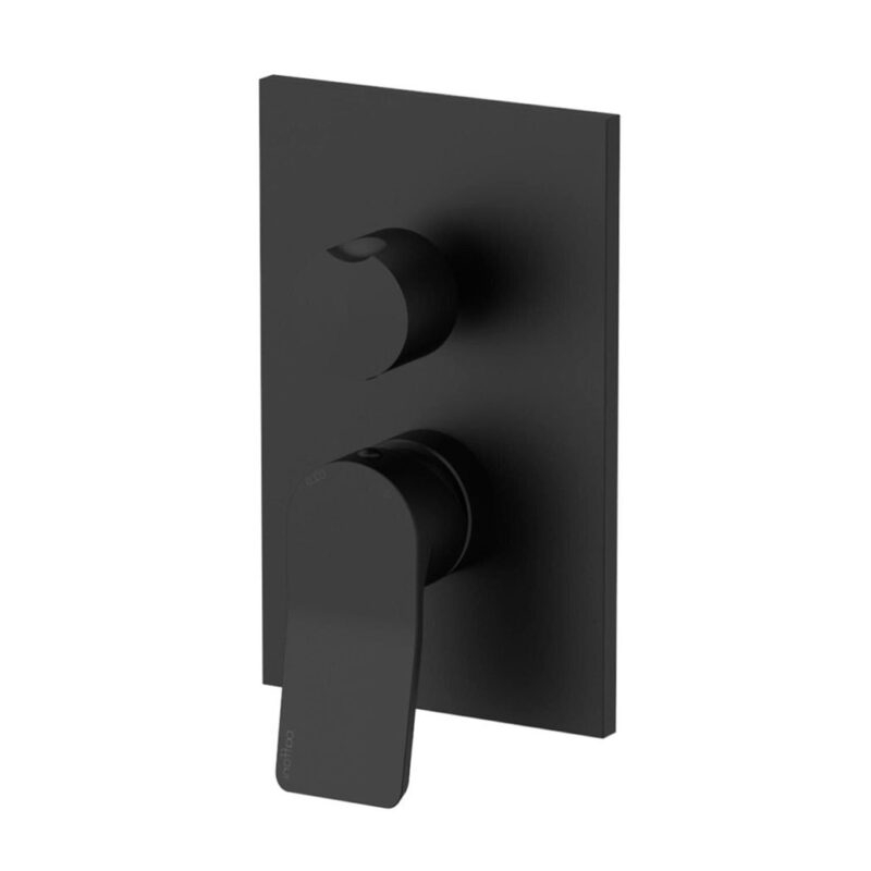Bateria podtynkowa 3-drożna z przełącznikiem mechanicznym Tilt czarny mat PAFFONI RUBINETTERIE TI019NO