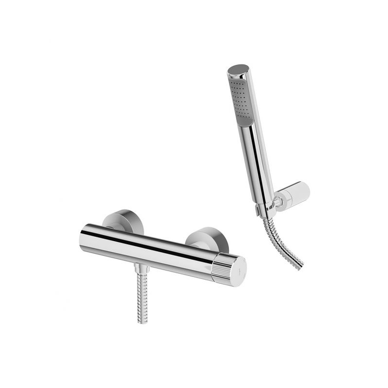 Bateria natryskowa ścienna Jo chrom PAFFONI RUBINETTERIE JO168DCR