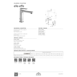 Bateria umywalkowa podwyższona (clickclack) Elle chrom PAFFONI RUBINETTERIE ELX074KCR