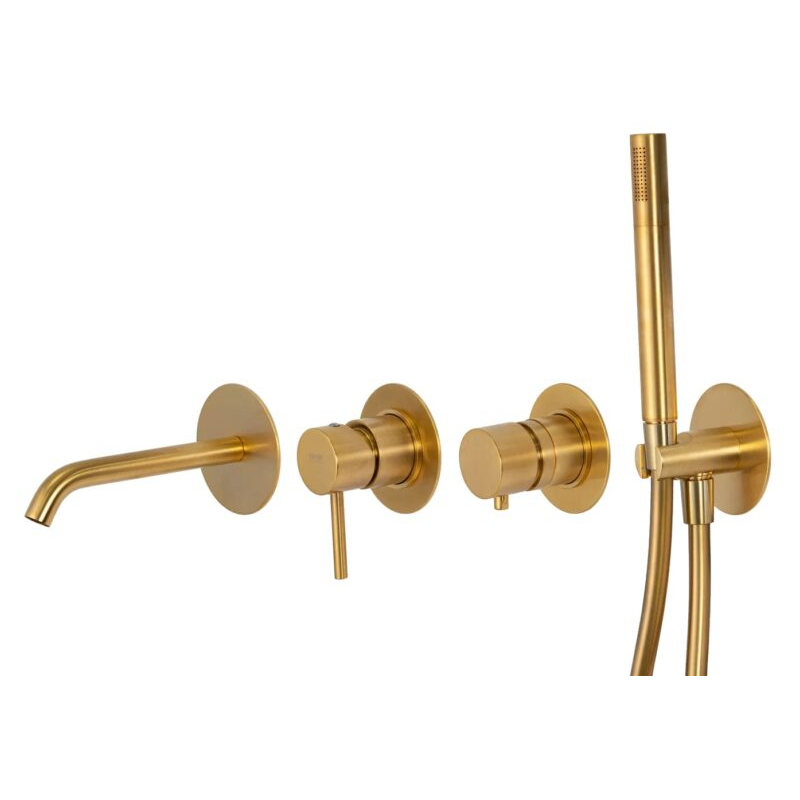 Zestaw wannowy podtynkowy Tokyo złoto szczotkowane DANIEL RUBINETTERIE TX625ZWW.DP