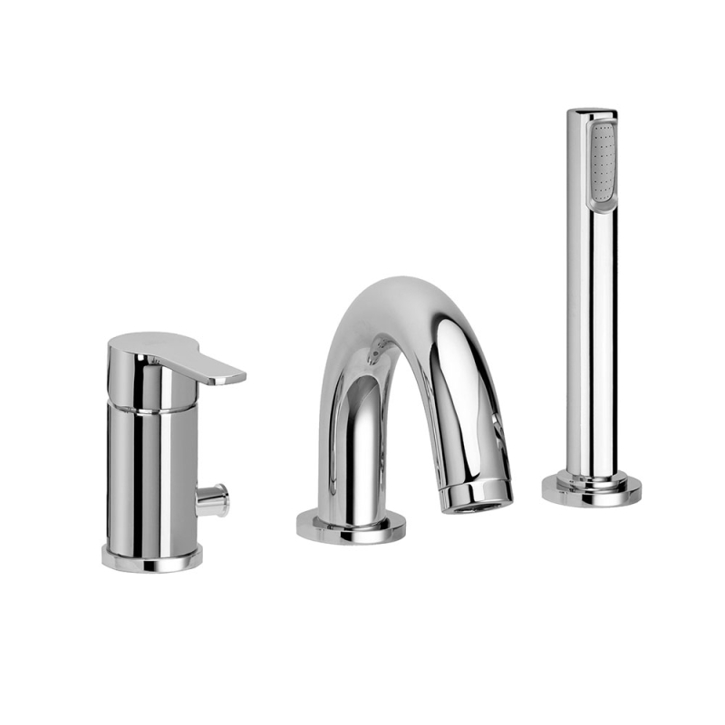 Bateria wannowa 4-otworowa Red chrom PAFFONI RUBINETTERIE RED40CR