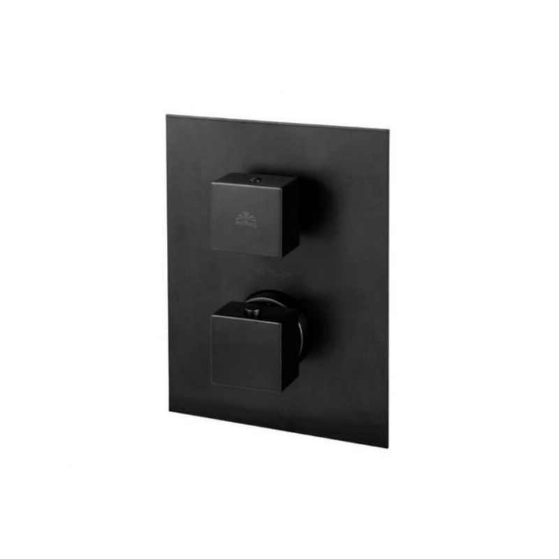 Bateria podtynkowa termostatyczna 2-drożna Elle czarny mat PAFFONI RUBINETTERIE LEQ518NO
