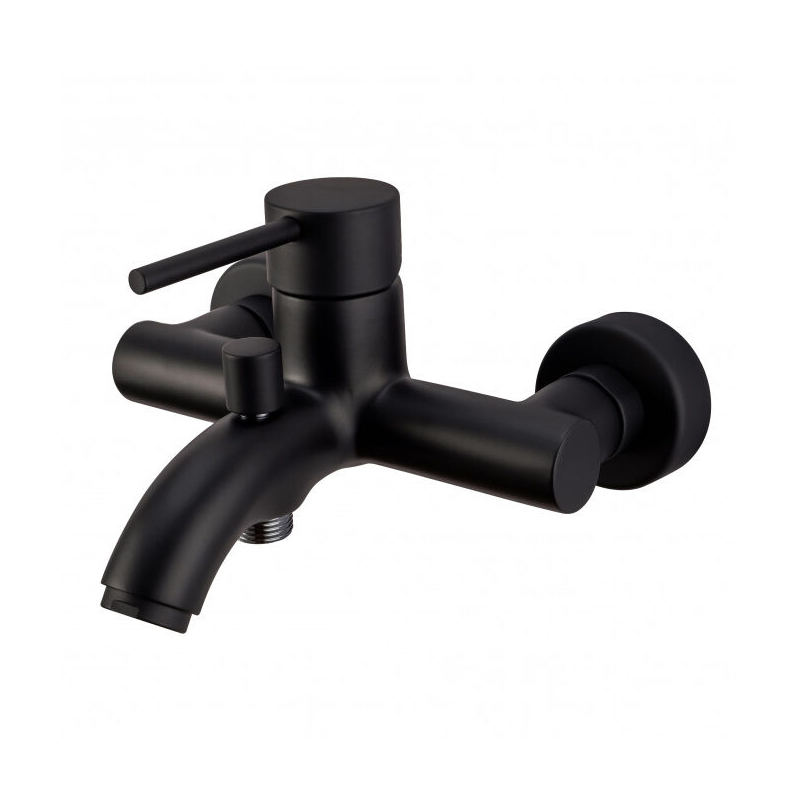 Bateria wannowa ścienna (korpus) Piper czarny mat EMMEVI RUBINETTERIE 45001NO