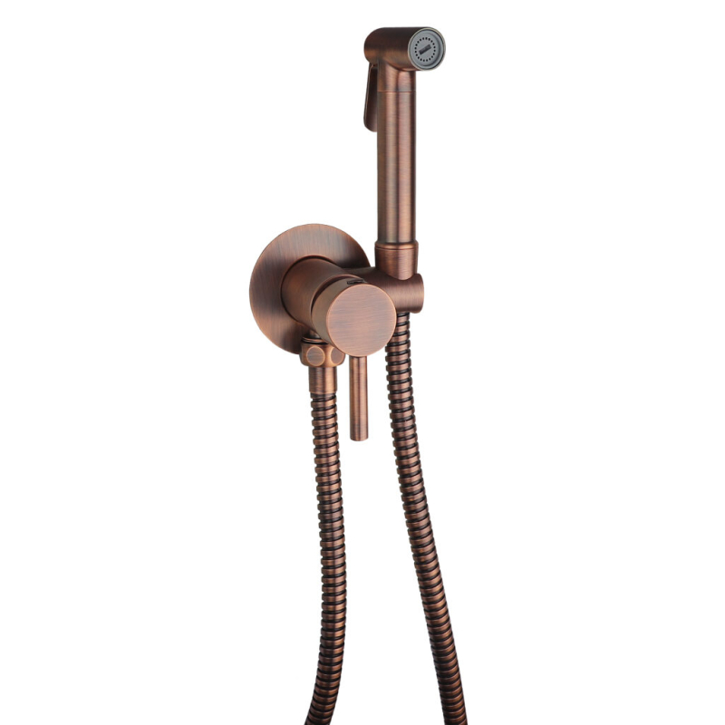 Bateria bidetowa podtynkowa z uchwytem Bidetki miedź szczotkowana PAFFONI RUBINETTERIE ZDUP110RMSP