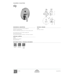 Bateria podtynkowa 2-drożna Sly chrom PAFFONI RUBINETTERIE SY015CR