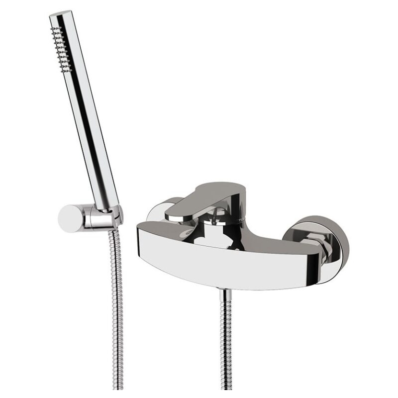 Bateria natryskowa ścienna Omega chrom DANIEL RUBINETTERIE OM611ACR