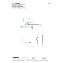 Bateria umywalkowa podtynkowa Minu chrom EMMEVI RUBINETTERIE 83055LACR