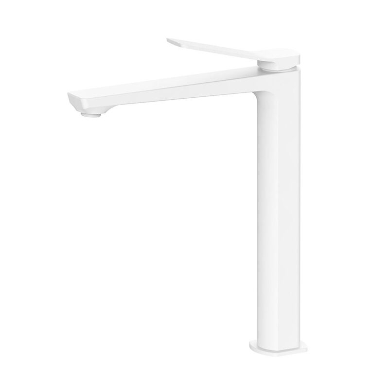 Bateria umywalkowa wysoka (clickclack) Tilt biały mat PAFFONI RUBINETTERIE TI081KBO