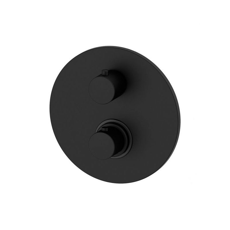 Bateria podtynkowa termostatyczna 3-drożna Light czarny mat PAFFONI RUBINETTERIE LIQ019NO