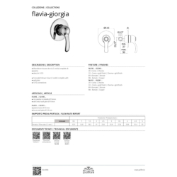 Bateria podtynkowa 1-drożna Flavia chrom PAFFONI RUBINETTERIE FA010CR