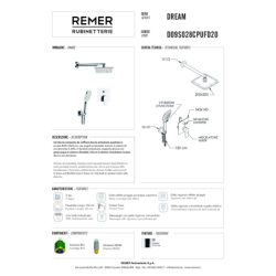 Zestaw natryskowy podtynkowy Dream chrom DANIEL RUBINETTERIE DR615Z0