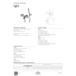 Bateria wannowa ścienna Light grafitowy PAFFONI RUBINETTERIE LIG023MG