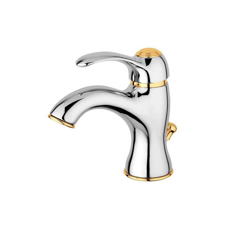 Bateria umywalkowa stojąca Flavia chrom/złoto PAFFONI RUBINETTERIE FA075CO