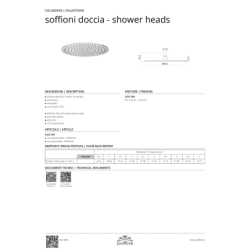 Sito natryskowe jamaica 30cm slim Deszczownice chrom PAFFONI RUBINETTERIE ZSOF094CR