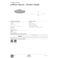 Sito natryskowe master king 30cm Deszczownice chrom PAFFONI RUBINETTERIE ZSOF079CR