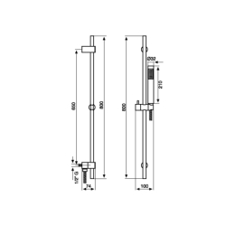 Zestaw natryskowy z podłączeniem podtynkowym Natryski chrom EMMEVI RUBINETTERIE C02760CR