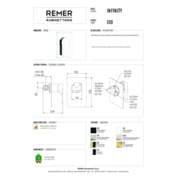 Bateria podtynkowa 1-drożna Infinity chrom DANIEL RUBINETTERIE IR602CR