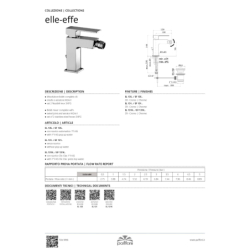 Bateria bidetowa stojąca (clickclack) Elle chrom PAFFONI RUBINETTERIE ELX131KCR