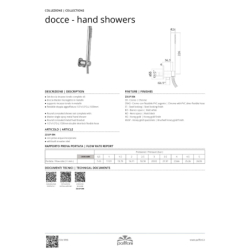 Zestaw 3w1 tondo Rączki Natryskowe grafitowy PAFFONI RUBINETTERIE ZDUP094MG