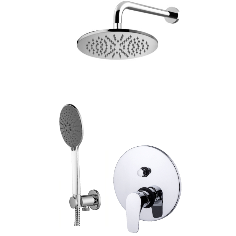 Zestaw natryskowy podtynkowy l-400mm fi-22,5cm Lime chrom PAFFONI RUBINETTERIE LM015ZSC3A