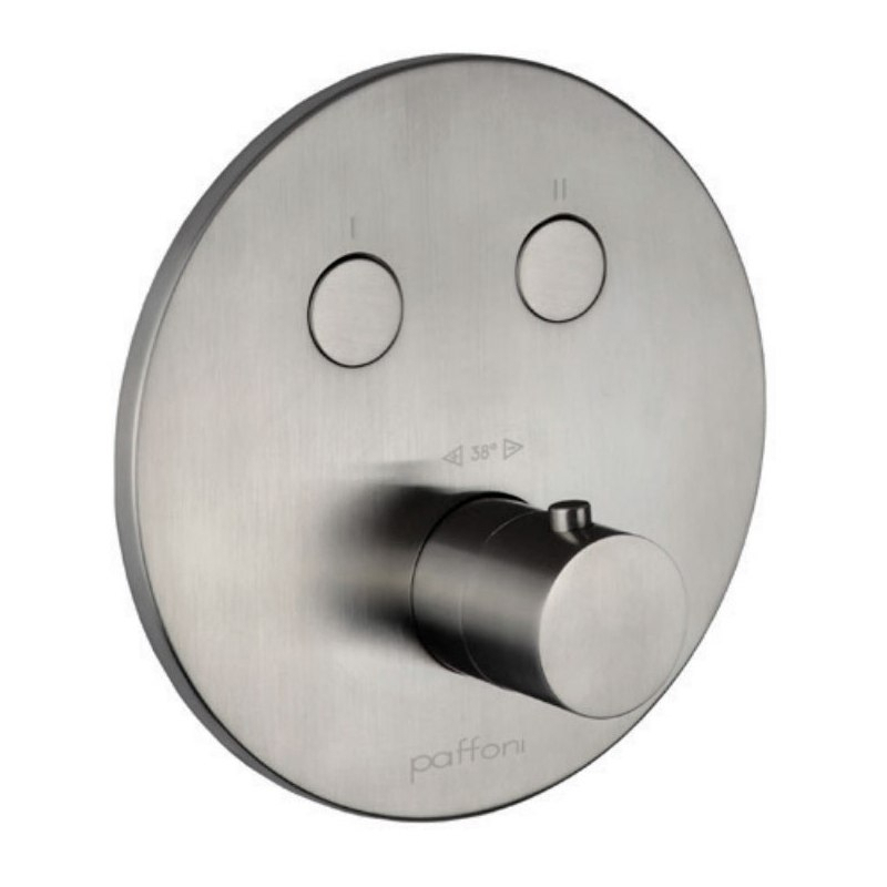 Bateria podtynkowa termostatyczna 2-drożna Stick, Light stal szczotkowana PAFFONI RUBINETTERIE CPT018ST