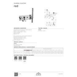 Bateria wannowa podtynkowa Red chrom PAFFONI RUBINETTERIE RED001CR
