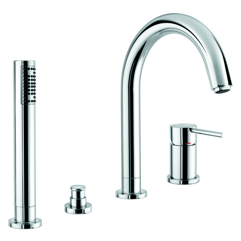 Bateria wannowa 4-otworowa Piper chrom EMMEVI RUBINETTERIE 45120CR