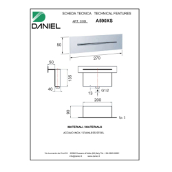 Wylewka kaskadowa Wylewki chrom DANIEL RUBINETTERIE A590XS