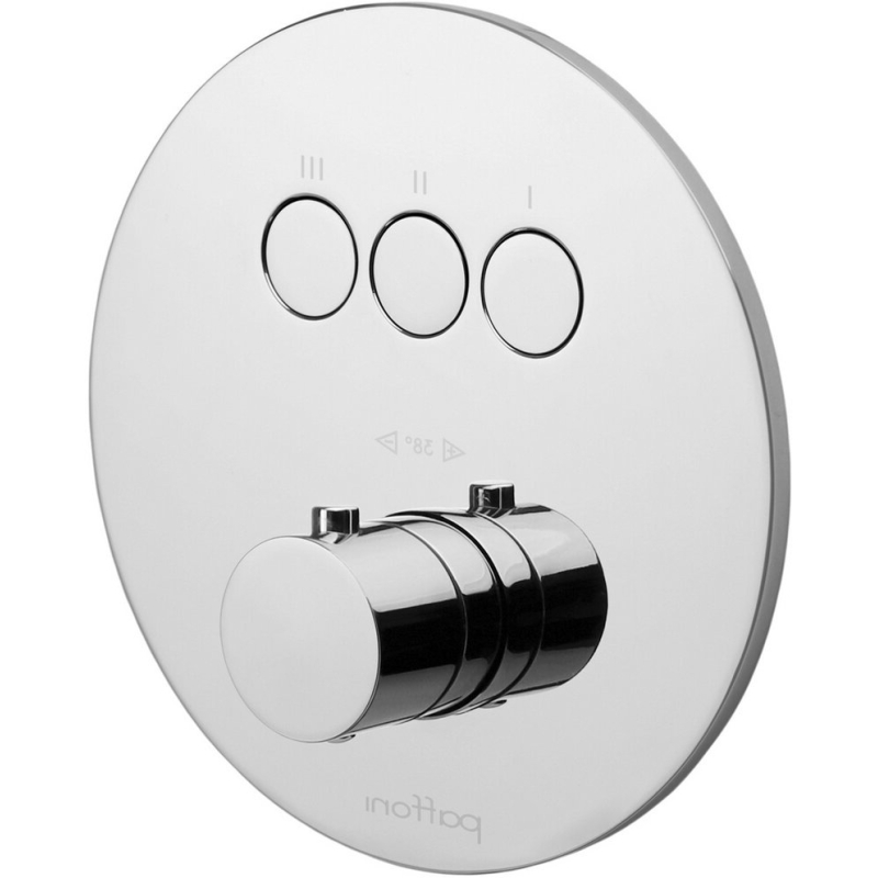 Bateria podtynkowa termostatyczna 3-drożna Stick, Jo, Joker, Light chrom PAFFONI RUBINETTERIE CPT019CR