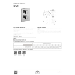Bateria podtynkowa termostatyczna 2-drożna Elle, Level chrom PAFFONI RUBINETTERIE LEQ518CR