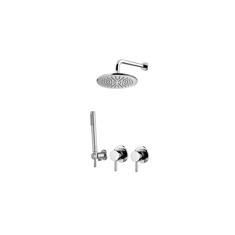 Zestaw natryskowy podtynkowy l-400mm fi-225mm Light chrom PAFFONI RUBINETTERIE LIG010CR70ZSC3A