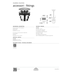 Korek uniwersalny click clack różowe złoto Akcesoria różowe złoto PAFFONI RUBINETTERIE ZSCA050ROSE