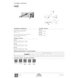 Bateria umywalkowa podtynkowa Red chrom PAFFONI RUBINETTERIE RED105CR