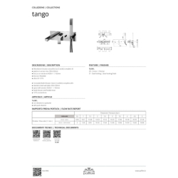 Bateria wannowa podtynkowa Tango chrom PAFFONI RUBINETTERIE TA001CR