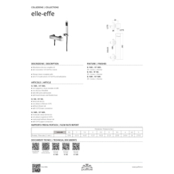 Bateria natryskowa ścienna (korpus) Elle czarny mat PAFFONI RUBINETTERIE EL168NO