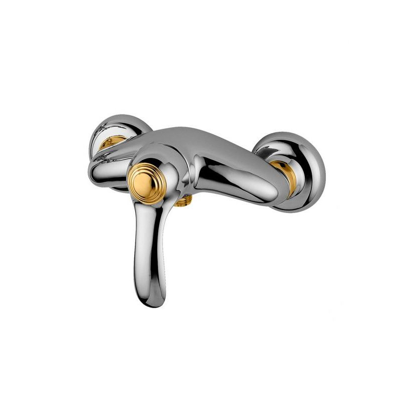 Bateria natryskowa ścienna (korpus) Flavia chrom/złoto PAFFONI RUBINETTERIE FA168CO