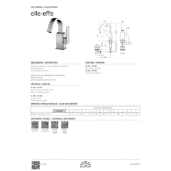 Bateria stojąca niska Effe chrom PAFFONI RUBINETTERIE EF837CR