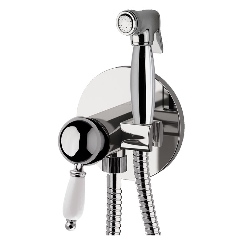 Bateria bidetowa podtynkowa Retro chrom DANIEL RUBINETTERIE RT645CR