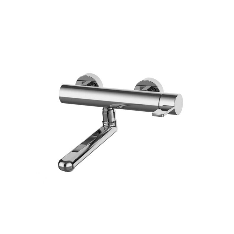 Bateria umywalkowa ścienna Rock chrom PAFFONI RUBINETTERIE RO161CR