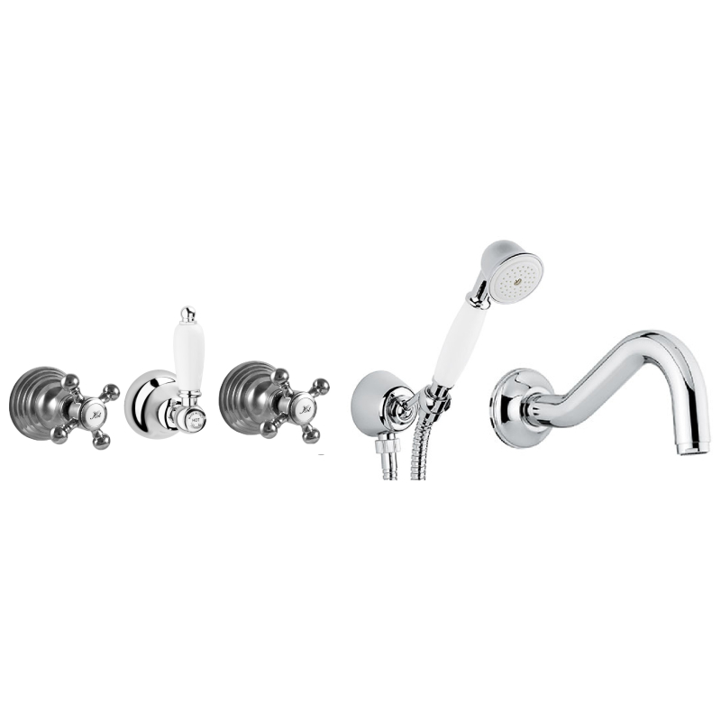 Zestaw wannowy podtynkowy Belinda chrom PAFFONI RUBINETTERIE FBLV010ZWW.CR