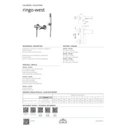Bateria wannowa ścienna (korpus) Ringo chrom PAFFONI RUBINETTERIE RIN022CR