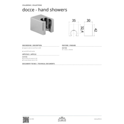 Uchwyt stały abs Akcesoria chrom PAFFONI RUBINETTERIE ZSUP026CR