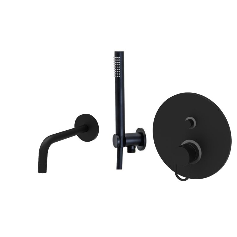 Zestaw wannowy podtynkowy Joker czarny mat PAFFONI RUBINETTERIE JK015ZWWNO