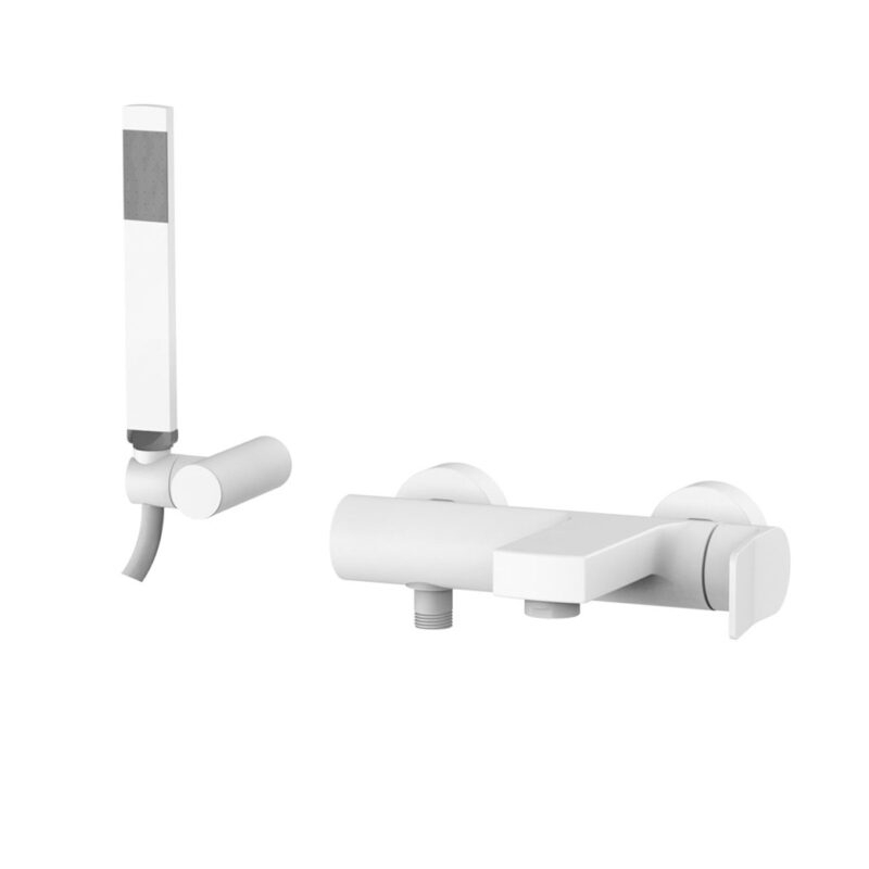 Bateria wannowa ścienna Tilt biały mat PAFFONI RUBINETTERIE TI023BO