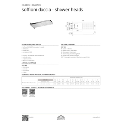 Deszczownia ścienna - sito free kaskada Deszczownice chrom PAFFONI RUBINETTERIE ZSOF099CR