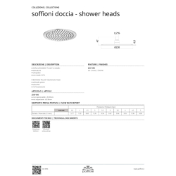 Sito natryskowe bahamas 23cm slim Deszczownice chrom PAFFONI RUBINETTERIE ZSOF093CR