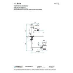 Bateria bidetowa stojąca Tiffany stare złoto EMMEVI RUBINETTERIE 6004BR